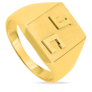 Chevalière homme - Or 18k - Personnalisable 2 initiales