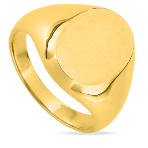 Chevalière homme - Or 18k - Personnalisable 2 initiales